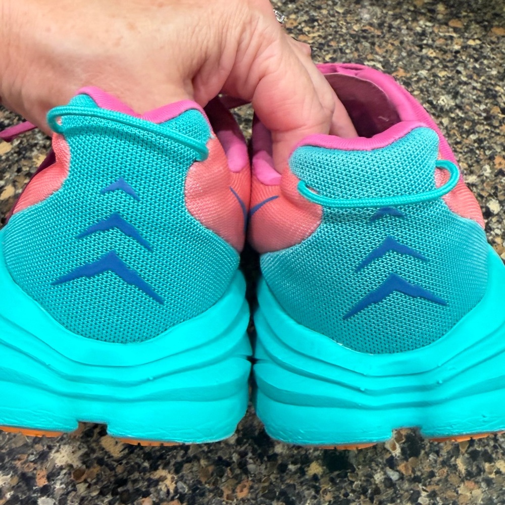 Hoka Vibrant Pink and Teal Sneakers ladies Rincon 3 size 7.5 - Picture 10 of 10
